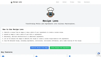 Recipe Lens